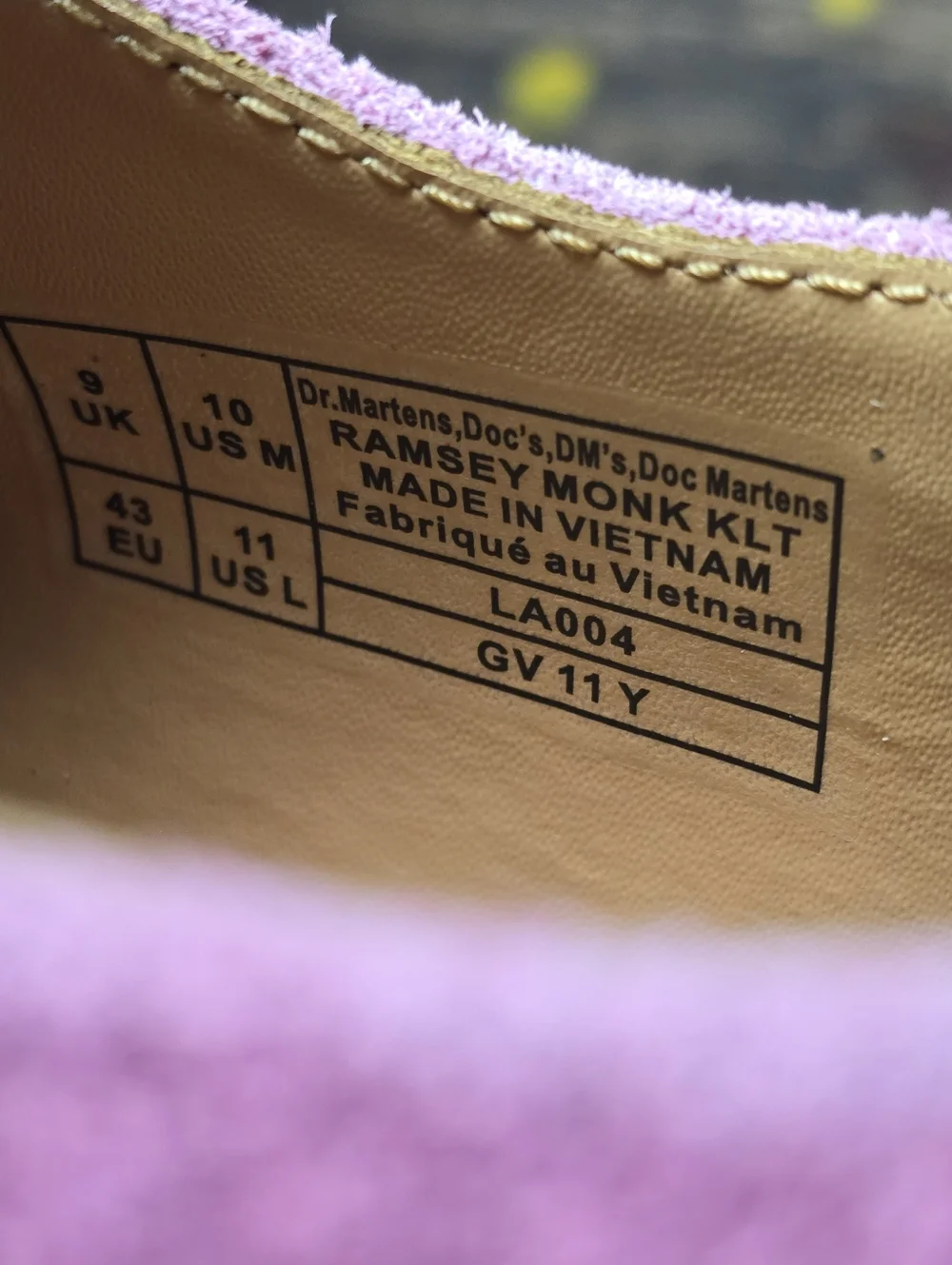 Dr. Martens Ramsey Monk Kiltie Pink Loafers Suede Monkstrap Creepers Men's Sz 10 - Picture 8 of 8